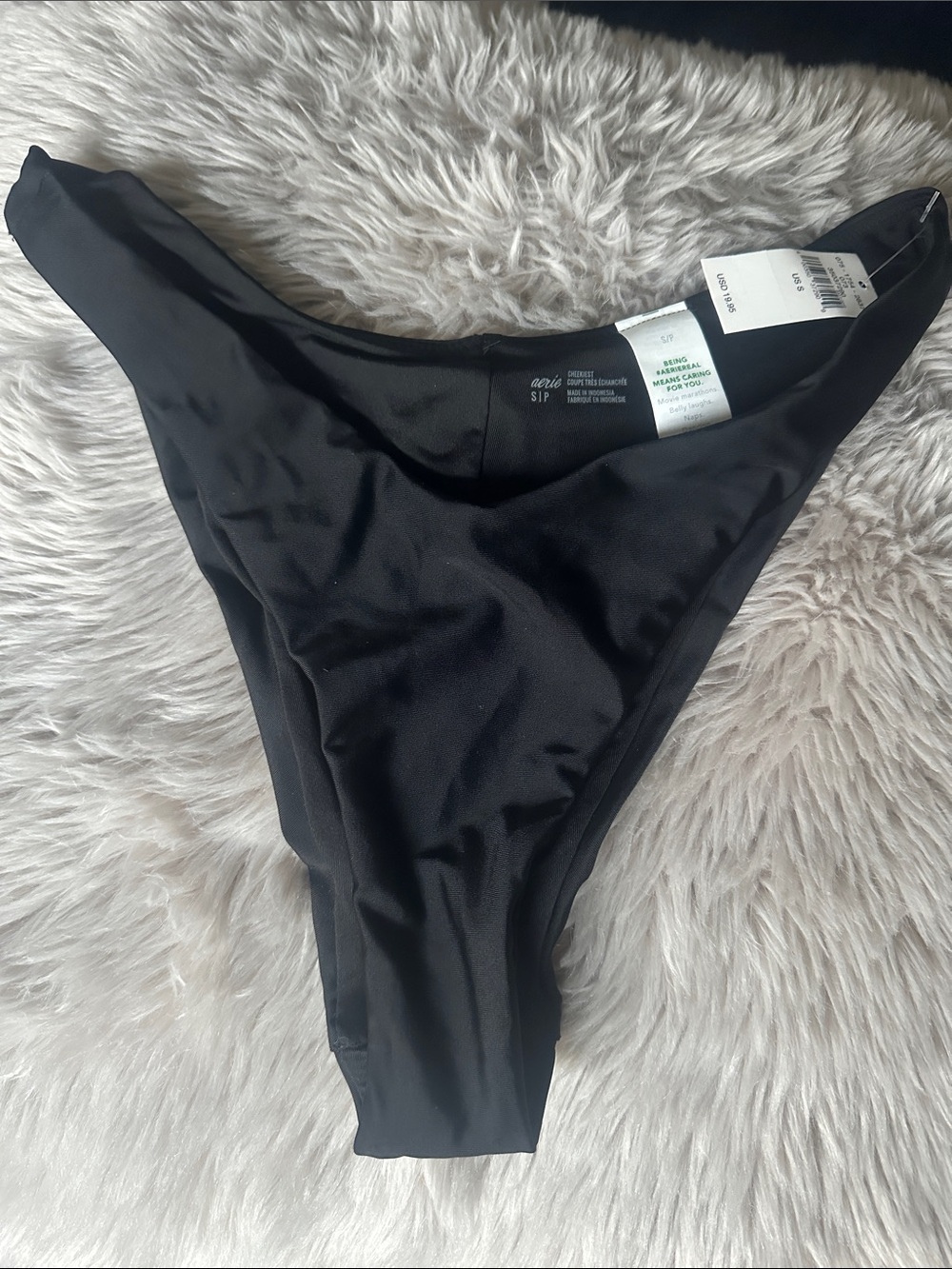 aerie Black High-Cut Bikini